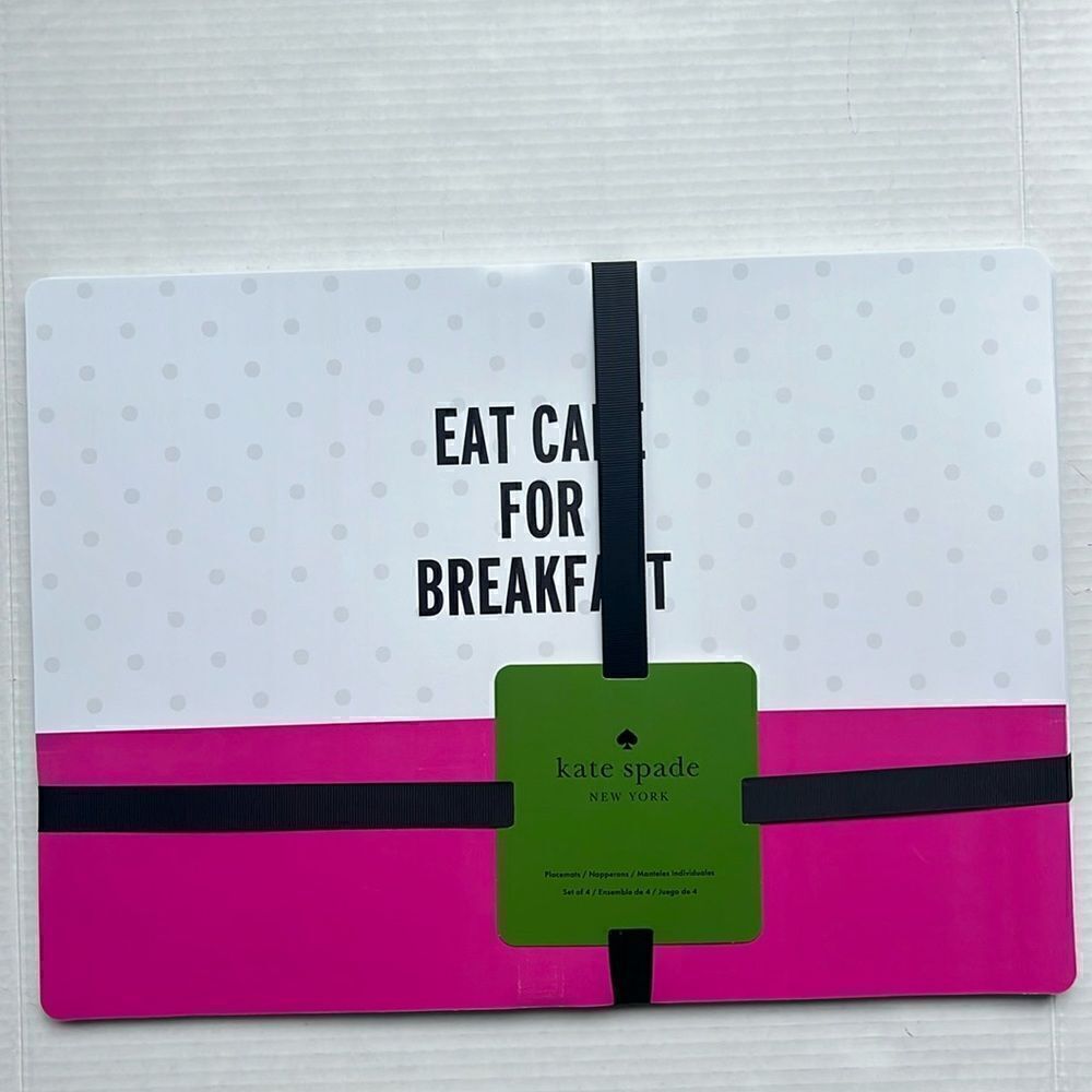 Kate Spade Eat Cake for Breakfast Place Mats 4 Pack